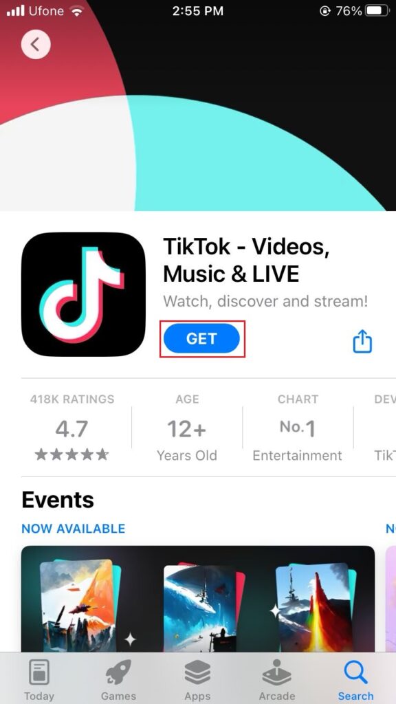 download tiktok app iphone