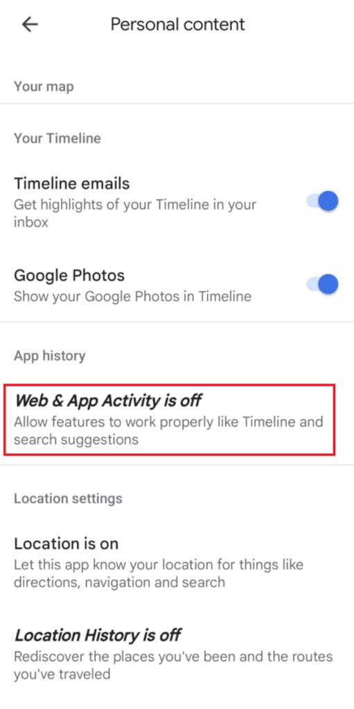 Web & App Activity