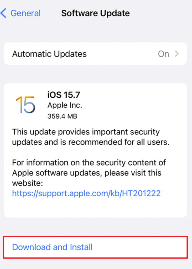 iOS update